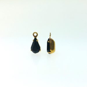 37217 - Swarovski Pear Shaped Single Stone Setting - Jet 37217 - Swarovski Pear Shaped Single Stone Setting - Jet
