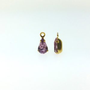 37217 - Swarovski Pear Shaped Single Stone Setting - Light Amethyst 37217 - Swarovski Pear Shaped Single Stone Setting - Light Amethyst