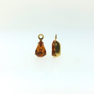 37217 - Swarovski Pear Shaped Single Stone Setting - Topaz 37217 - Swarovski Pear Shaped Single Stone Setting - Topaz