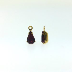 37217 - Swarovski Pear Shaped Single Stone Setting - Siam 37217 - Swarovski Pear Shaped Single Stone Setting - Siam