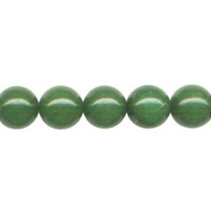 9144 - 8mm Green Jade Stone Beads - 16" Strand 9144 - 8mm Green Jade Stone Beads - 16" Strand