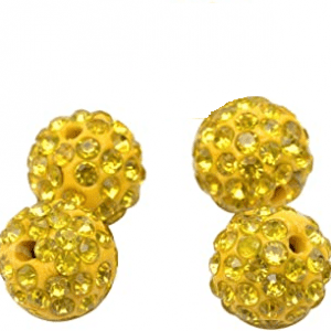 4206 - 6mm Round Shamballa Bead - Topaz 4206 - 6mm Round Shamballa Bead - Topaz