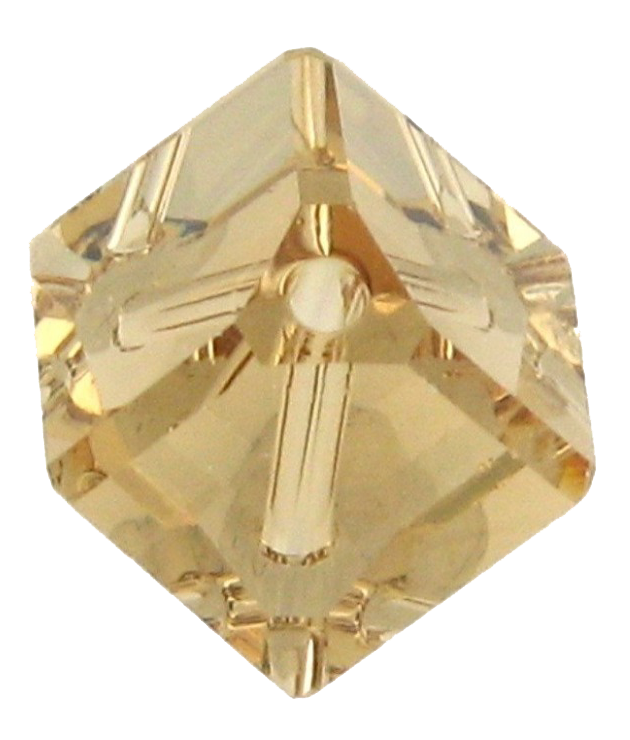 5600 - 6mm Swarovski Diagonal Square Bead - Light Colo.Topaz 5600 - 6mm Swarovski Diagonal Square Bead - Light Colo.Topaz