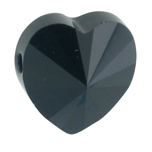 5742 - 10mm Swarovski Crystal Heart Bead - Jet 5742 - 10mm Swarovski Crystal Heart Bead - Jet