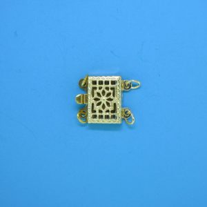 374 - 7x10mm Gold Filled 2 Strands Filigree Clasp 374 - 7x10mm Gold Filled 2 Strands Filigree Clasp