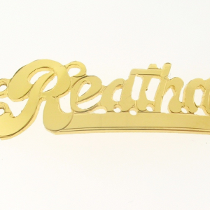 # 9784-14K Gold Filled Name Plate For 2 Line Bracelet - Reatha # 9784-14K Gold Filled Name Plate For 2 Line Bracelet - Reatha