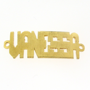 # 9790 - 14K Gold Filled Name Plate For Bracelet - Vanessa # 9790 - 14K Gold Filled Name Plate For Bracelet - Vanessa