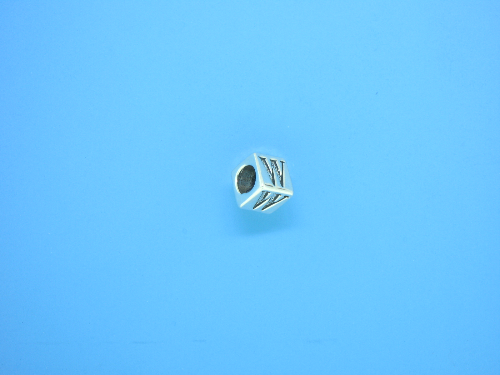 1309 - 5.5mm Sterling Silver Alphabet - W 1309 - 5.5mm Sterling Silver Alphabet - W