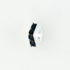 9852S – 6mm Rhinestone Squaredelle Silver Plated – Jet 9852S – 6mm Rhinestone Squaredelle Silver Plated – Jet