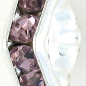 9851S - 4mm Rhinestone Squaredelle Silver Plated - Light Amethyst 9851S - 4mm Rhinestone Squaredelle Silver Plated - Light Amethyst