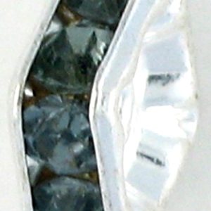 9851S - 4mm Rhinestone Squaredelle Silver Plated - Montana 9851S - 4mm Rhinestone Squaredelle Silver Plated - Montana