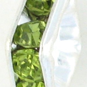 9851S - 4mm Rhinestone Squaredelle Silver Plated - Olivine 9851S - 4mm Rhinestone Squaredelle Silver Plated - Olivine