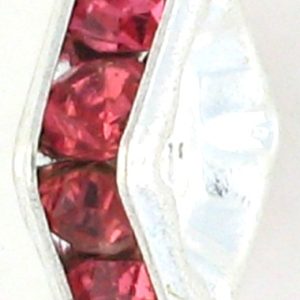 9851S - 4mm Rhinestone Squaredelle Silver Plated - Rose 9851S - 4mm Rhinestone Squaredelle Silver Plated - Rose
