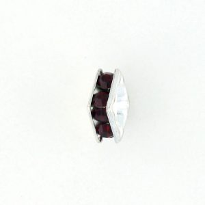 9852S – 6mm Rhinestone Squaredelle Silver Plated – Siam 9852S – 6mm Rhinestone Squaredelle Silver Plated – Siam