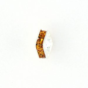 9852S – 6mm Rhinestone Squaredelle Silver Plated – Topaz 9852S – 6mm Rhinestone Squaredelle Silver Plated – Topaz