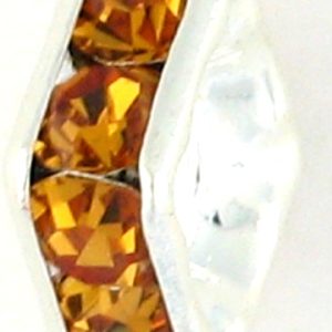 9851S - 4mm Rhinestone Squaredelle Silver Plated - Topaz 9851S - 4mm Rhinestone Squaredelle Silver Plated - Topaz