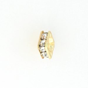 9852 – 6mm Rhinestone Squaredelle Gold Plated – Crystal 9852 – 6mm Rhinestone Squaredelle Gold Plated – Crystal