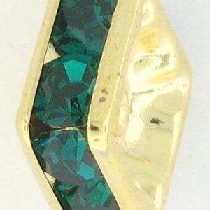 9851 - 4mm Rhinestone Squaredelle Gold Plated - Emerald 9851 - 4mm Rhinestone Squaredelle Gold Plated - Emerald