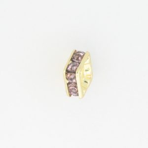 9852 – 6mm Rhinestone Squaredelle Gold Plated – Light Amethyst 9852 – 6mm Rhinestone Squaredelle Gold Plated – Light Amethyst