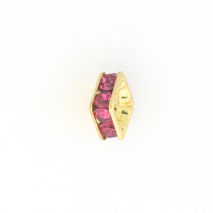 9852 – 6mm Rhinestone Squaredelle Gold Plated – Rose 9852 – 6mm Rhinestone Squaredelle Gold Plated – Rose