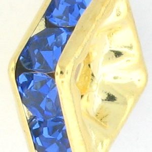 9851 - 4mm Rhinestone Squaredelle Gold Plated - Sapphire 9851 - 4mm Rhinestone Squaredelle Gold Plated - Sapphire