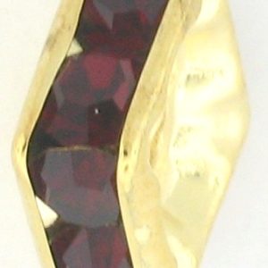 9851 - 4mm Rhinestone Squaredelle Gold Plated - Siam 9851 - 4mm Rhinestone Squaredelle Gold Plated - Siam