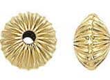 Gold Filled Straight Corrugated Saucer Beads