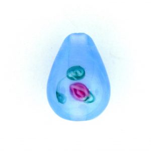 Floral Drop Bead 6618F 18x12mm