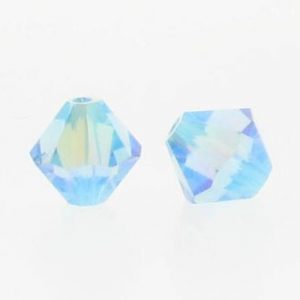 5301/5328 - 3mm Swarovski Bicone Crystal Bead - Aquamarine AB2X 5301/5328 - 3mm Swarovski Bicone Crystal Bead - Aquamarine AB2X