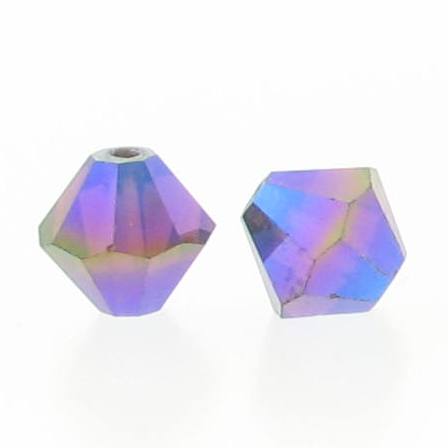 5301/5328 - 6mm Swarovski Bicone Crystal Bead - Burgundy AB2X 5301/5328 - 6mm Swarovski Bicone Crystal Bead - Burgundy AB2X