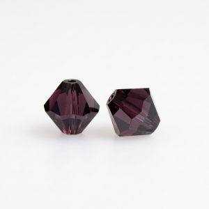 5301/5328 - 6mm Swarovski Bicone Crystal Bead - Burgundy Satin 5301/5328 - 6mm Swarovski Bicone Crystal Bead - Burgundy Satin
