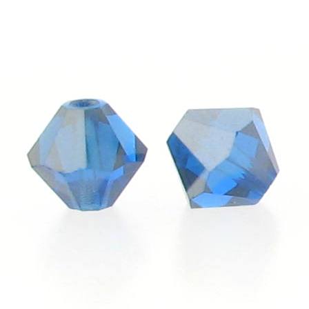 5301/5328 - 6mm Swarovski Bicone Crystal Bead - Capri Blue Satin 5301/5328 - 6mm Swarovski Bicone Crystal Bead - Capri Blue Satin
