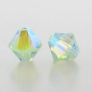 5301/5328 - 3mm Swarovski Bicone Crystal Bead - Chrysolite AB2X 5301/5328 - 3mm Swarovski Bicone Crystal Bead - Chrysolite AB2X