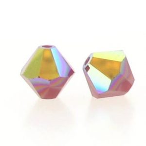 5301/5328 - 6mm Swarovski Bicone Crystal Bead - Dark Red Coral AB 5301/5328 - 6mm Swarovski Bicone Crystal Bead - Dark Red Coral AB