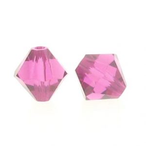 5301/5328 - 3mm Swarovski Bicone Crystal Bead - Fuchsia 5301/5328 - 3mm Swarovski Bicone Crystal Bead - Fuchsia