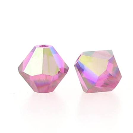 5301/5328 - 5mm Swarovski Bicone Crystal Bead - Fuchsia AB 5301/5328 - 5mm Swarovski Bicone Crystal Bead - Fuchsia AB