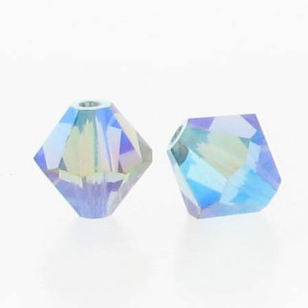 5301/5328 - 6mm Swarovski Bicone Crystal Bead - Indian Sapphire AB2X 5301/5328 - 6mm Swarovski Bicone Crystal Bead - Indian Sapphire AB2X