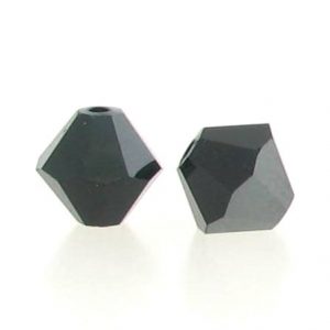 5301/5328 - 3mm Swarovski Bicone Crystal Bead - Jet Hematite 5301/5328 - 3mm Swarovski Bicone Crystal Bead - Jet Hematite