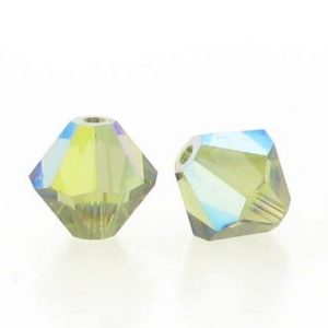 5301/5328 - 5mm Swarovski Bicone Crystal Bead - Khaki AB 5301/5328 - 5mm Swarovski Bicone Crystal Bead - Khaki AB