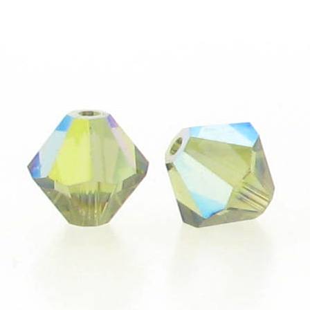5301/5328 - 5mm Swarovski Bicone Crystal Bead - Khaki AB 5301/5328 - 5mm Swarovski Bicone Crystal Bead - Khaki AB