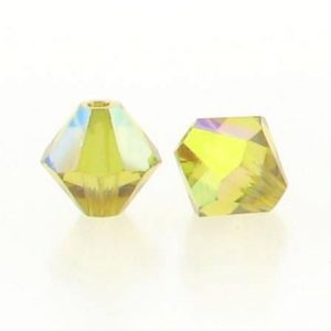 5301/5328 - 6mm Swarovski Bicone Crystal Bead - Lime AB 5301/5328 - 6mm Swarovski Bicone Crystal Bead - Lime AB