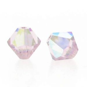 5301/5328 - 5mm Swarovski Bicone Crystal Bead - Light Amethyst AB 5301/5328 - 5mm Swarovski Bicone Crystal Bead - Light Amethyst AB