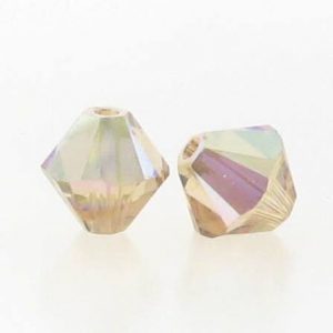 5301/5328 - 5mm Swarovski Bicone Crystal Bead - Light Col.Topaz AB 5301/5328 - 5mm Swarovski Bicone Crystal Bead - Light Col.Topaz AB