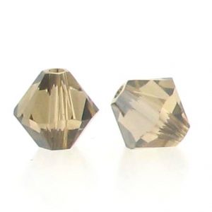 5301/5328 - 6mm Swarovski Bicone Crystal Bead - Light Colo.Topaz Satin 5301/5328 - 6mm Swarovski Bicone Crystal Bead - Light Colo.Topaz Satin