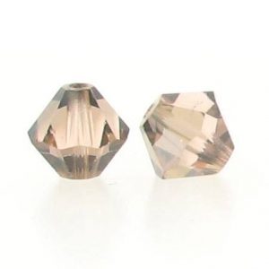 5301/5328 - 6mm Swarovski Bicone Crystal Bead - Light Peach Satin 5301/5328 - 6mm Swarovski Bicone Crystal Bead - Light Peach Satin