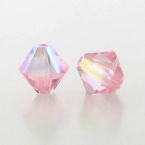 5301/5328 - 3mm Swarovski Bicone Crystal Bead - Light Rose AB 5301/5328 - 3mm Swarovski Bicone Crystal Bead - Light Rose AB
