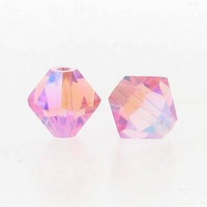 5301/5328 - 3mm Swarovski Bicone Crystal Bead - Light Rose AB2X 5301/5328 - 3mm Swarovski Bicone Crystal Bead - Light Rose AB2X