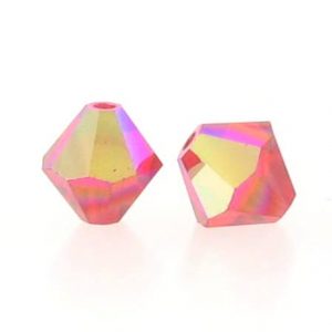 5301/5328 - 3mm Swarovski Bicone Crystal Bead - Light Siam AB 5301/5328 - 3mm Swarovski Bicone Crystal Bead - Light Siam AB
