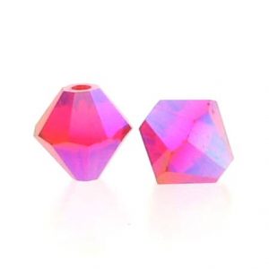 5301/5328 - 6mm Swarovski Bicone Crystal Bead - Light Siam AB2X 5301/5328 - 6mm Swarovski Bicone Crystal Bead - Light Siam AB2X