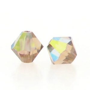 5301/5328 - 6mm Swarovski Bicone Crystal Bead - Light Smoke Topaz AB 5301/5328 - 6mm Swarovski Bicone Crystal Bead - Light Smoke Topaz AB